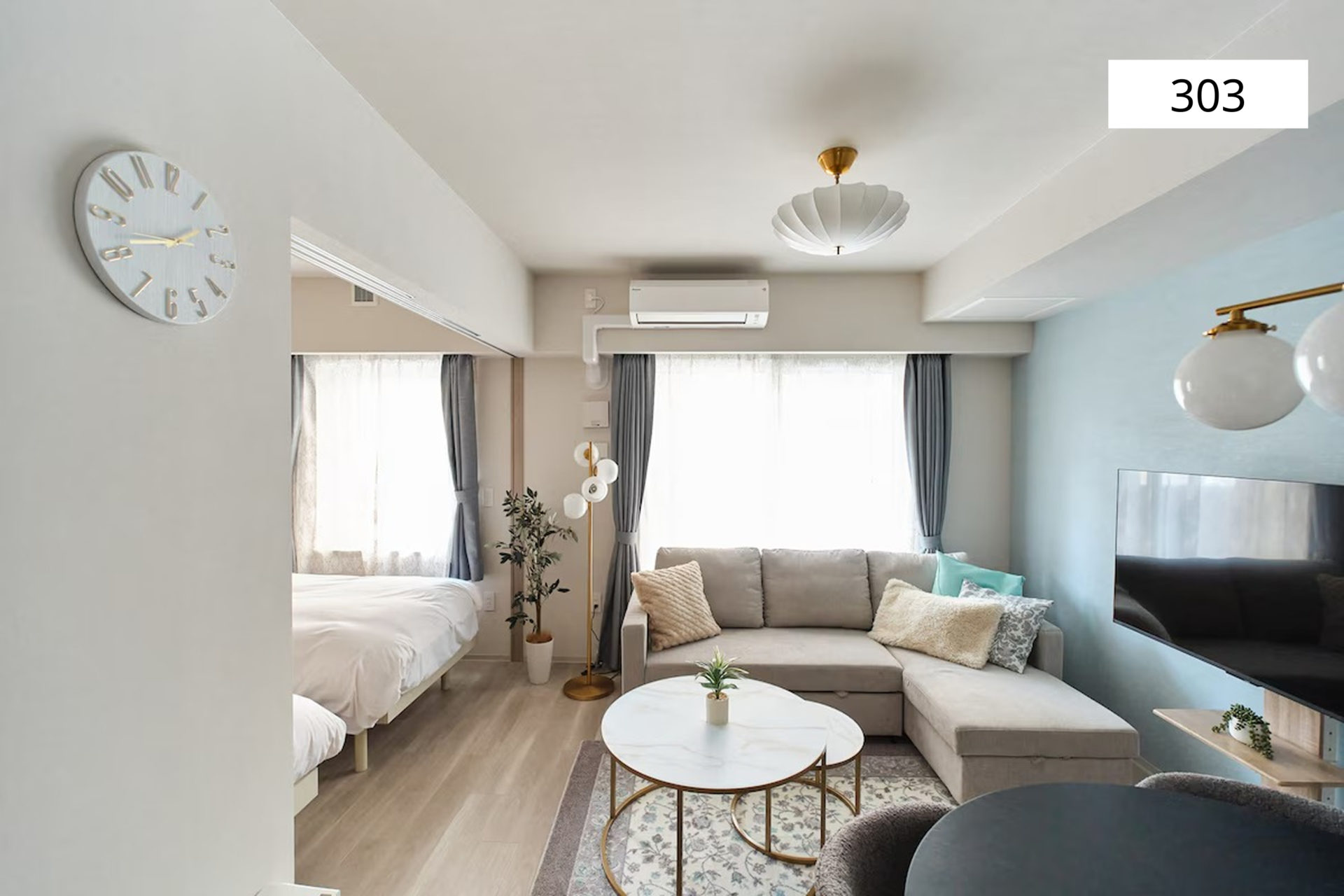 「CITY HOME CENTRIC SAPPORO NAKAJIMAKOEN 303」リビング