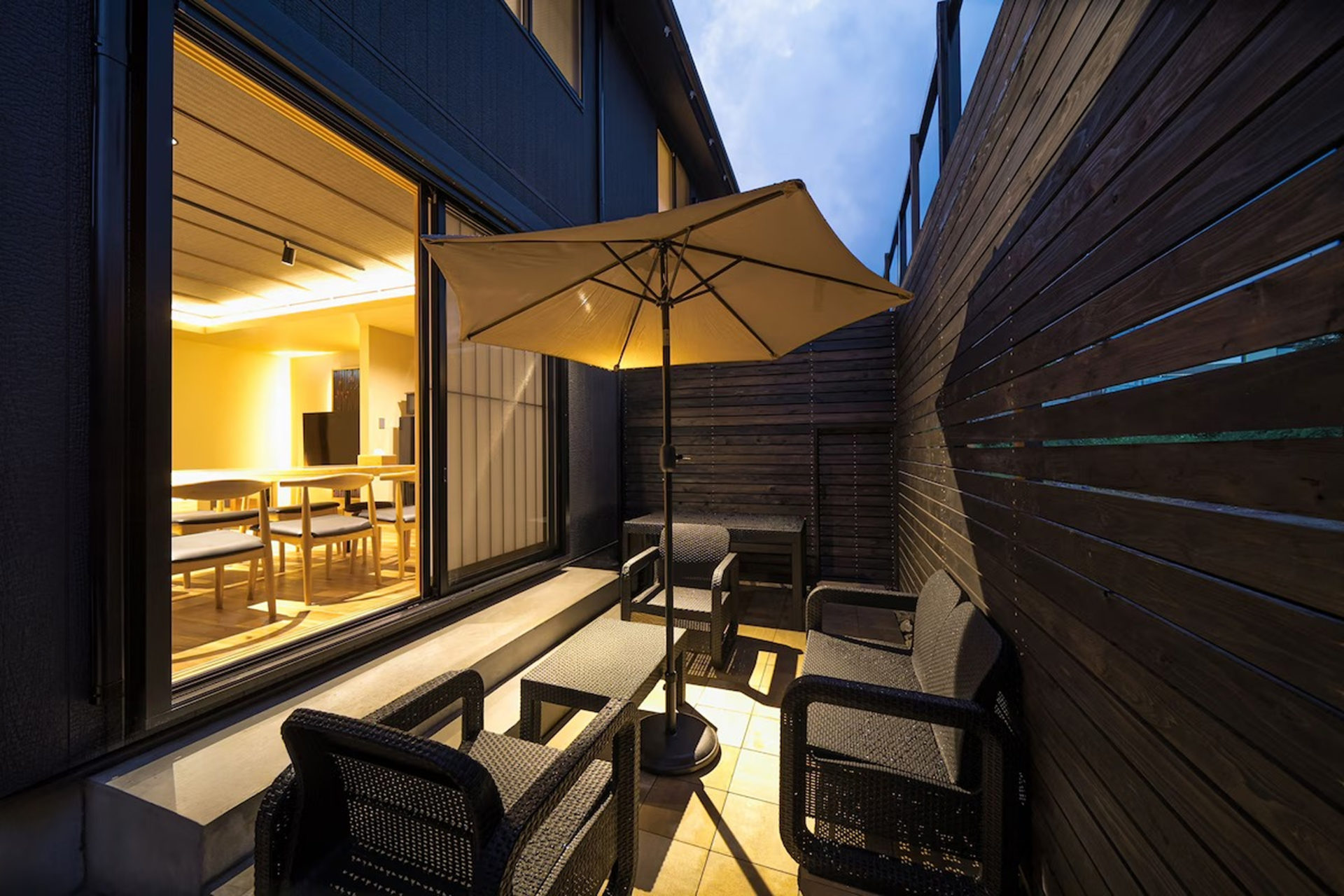 「TAKENOYADO BEPPU」テラス