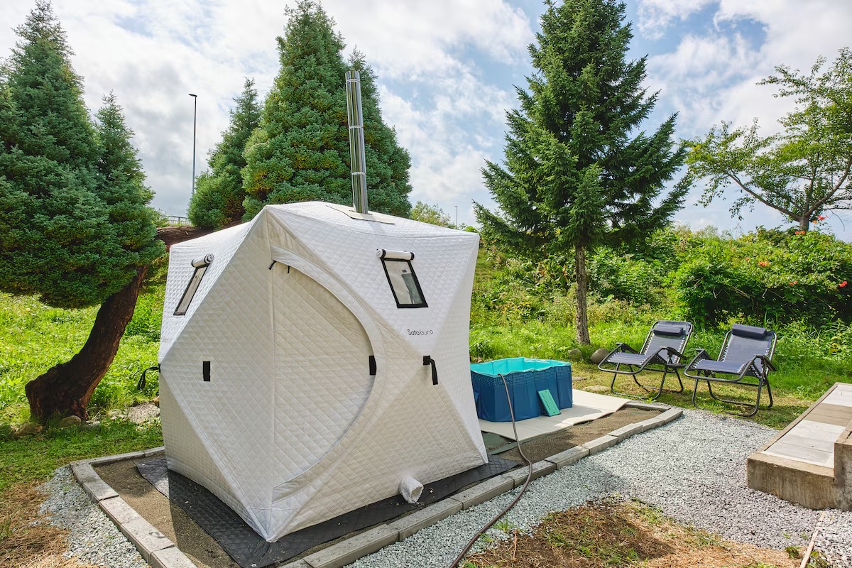 「テントサウナがある家・余市町」テントサウナ